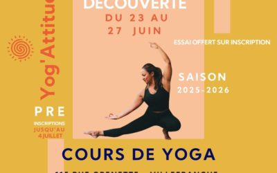Semaine découverte – du 23 au 27 juin – Essai gratuit